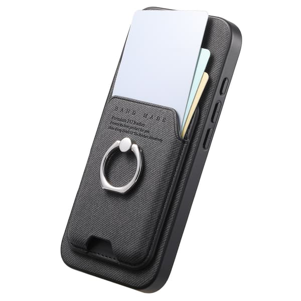 Kortholder Ring Stand Cover til Samsung S23 PLUS - Sort