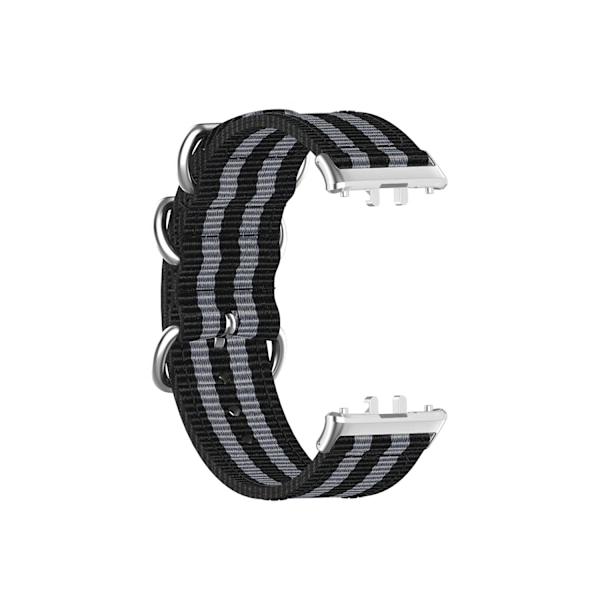 Samsung Fit3 SM-R390 Nylon lærredsbånd Sort+grå