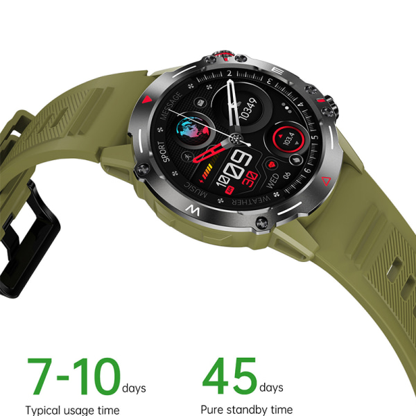 Smart Watch vattentät sportklocka gräs färg