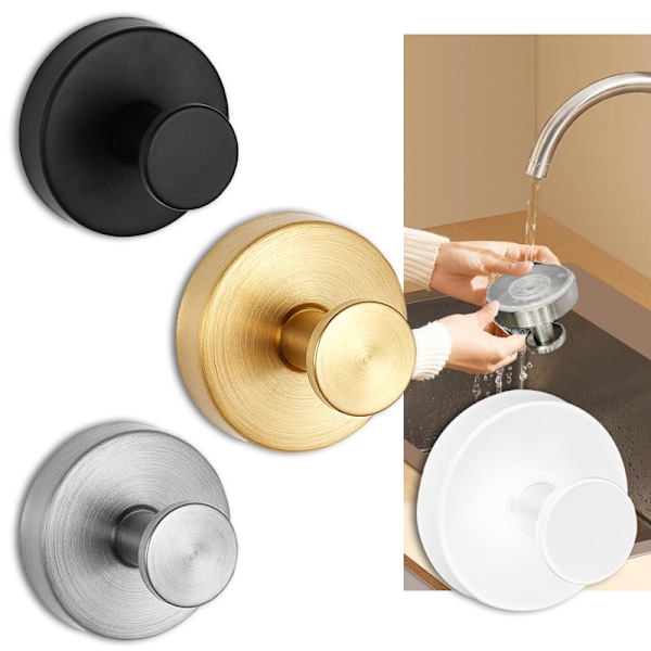 INF Väggkrokar med sugpropp, 4-pack Silver