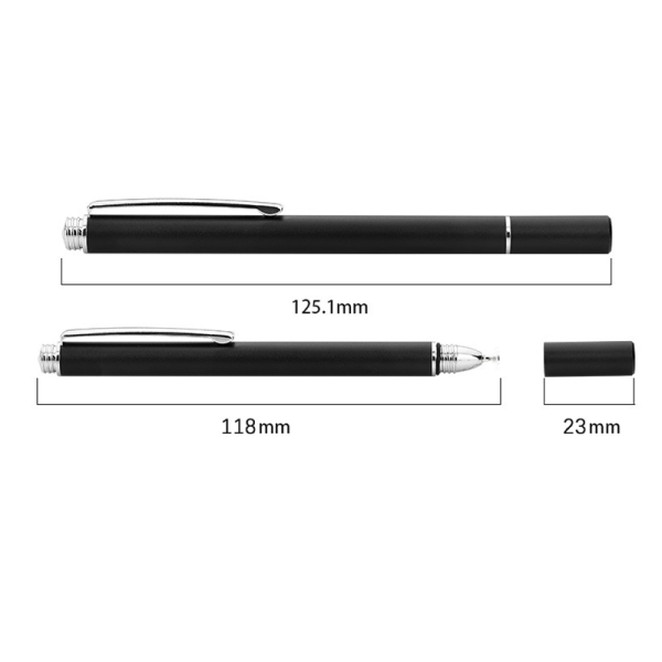 Stylus pen med skivespidser og låg Universal 7 mm Sort