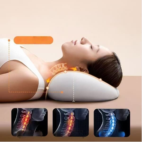 Memory Foam Cervikal Nakkepude til Smertelindring og Spinal Justering Blue Blue