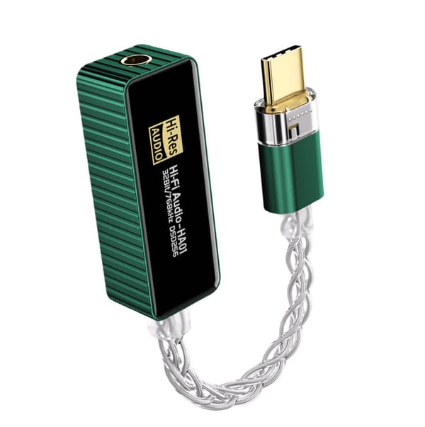 BJ06(HA01) USB-C - 3,5 mm kuulokeadapteri Green Green