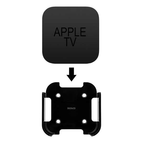 Väggfäste för HD, 4K Gen 1 & Gen 2 Apple TV, svart