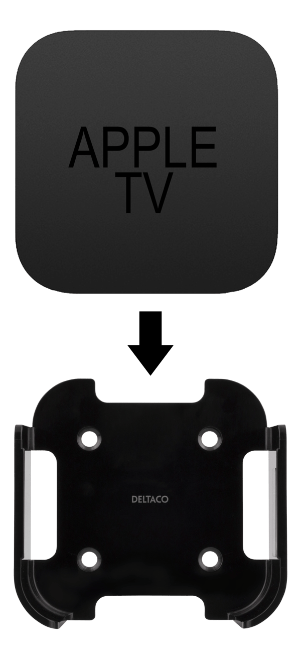 Wall mount for HD, 4K Gen 1 & Gen 2 Apple TV, black