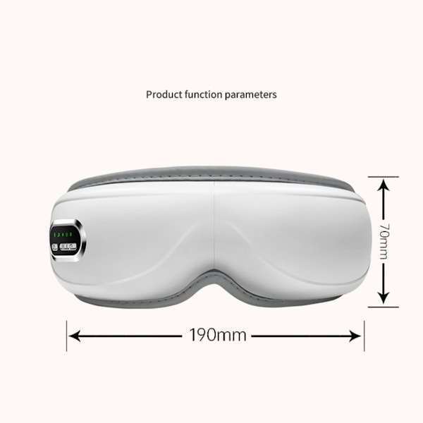Smart Øjenmassager med Varme, Vibration, Luftkompression og Bluetooth Musik