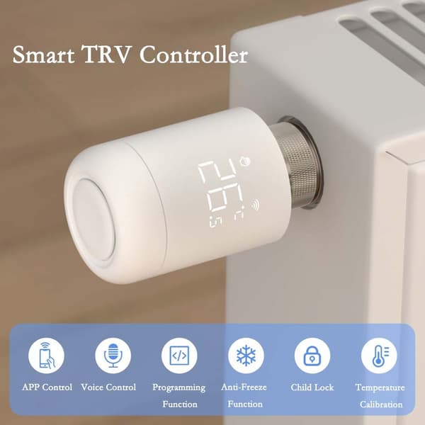Tuya ZigBee Smart Termostatisk Radiatorventil - APP-styring, Programmerbar Varme