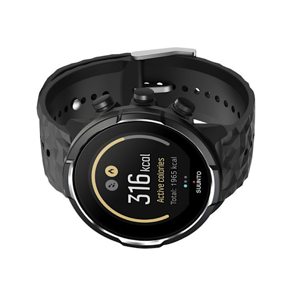 Silikoninen kellon ranneke Suunto-kelloon Suunto 24mm Musta