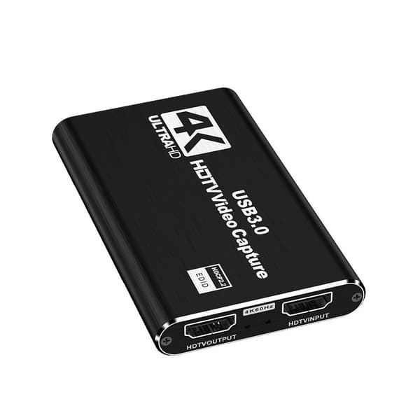 USB3.0 Video Capture Card 4K Capture Card Spela in och streama med hög kvalitet, Kompatibel med Windows, Mac och Linux