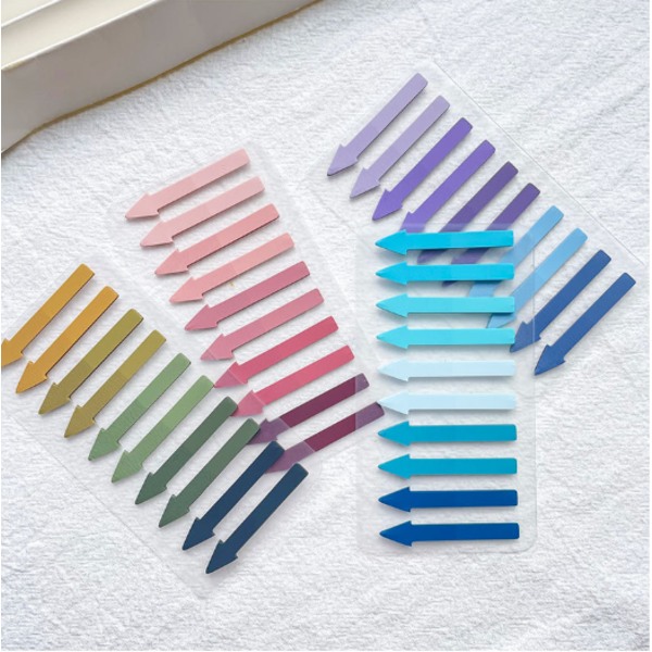 200 stycken Sidmarkörer Sticky Index Tabs Book Sticky Tabs Arrow Flag Tabs Flerfärgad