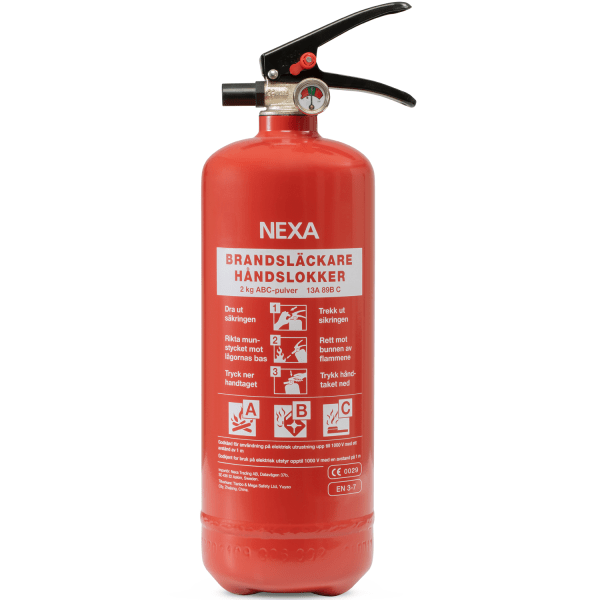 Nexa Brandsläckare Röd 2kg 13A