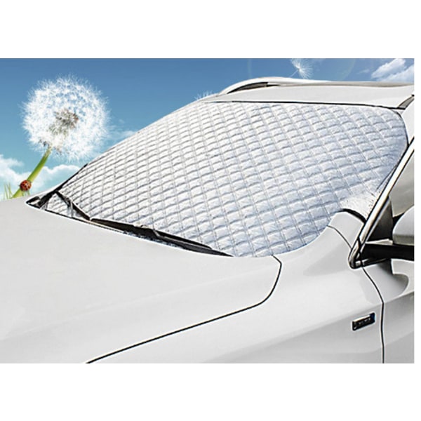Universal Fit tuulilasin lumisuoja autoille, jää/UV/jäätymissuoj Hopea