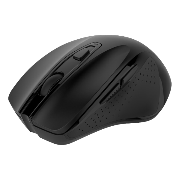 Wireless silent office mouse USB receiv 2400DPI 6button blck