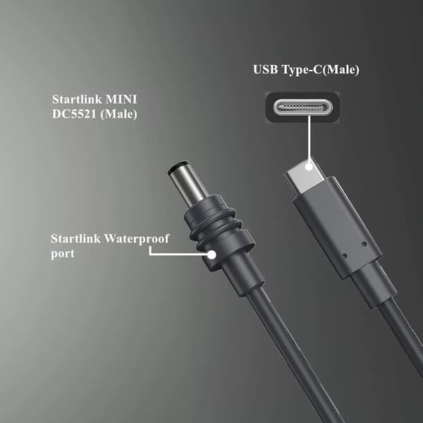 USB-C til DC Star-kabel - TR-69C: Strøm og tilslutningsmuligheder
