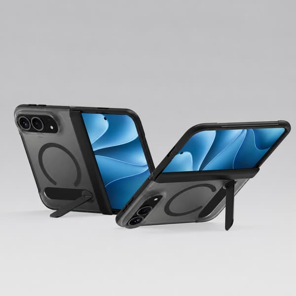Foldbart magnetisk telefonetui med roterbart stativ, kompatibelt med iPhone Duo Blue Blue