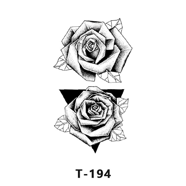 Tillfällig tatueringsdekal - Blommig hjortdesign (T194)