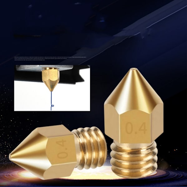 Ekstruderdyser til 3D-printere 8 stk Guld