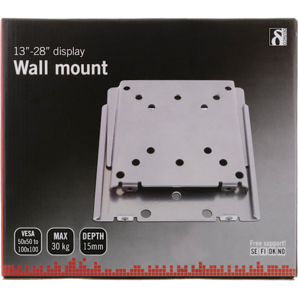 Wallmount TVscreen max30kg VESA 50x50>100x100mm quick mount
