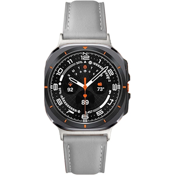 Rem i ægte læder til Samsung Watch 7 Ultra (47 mm) - Grå