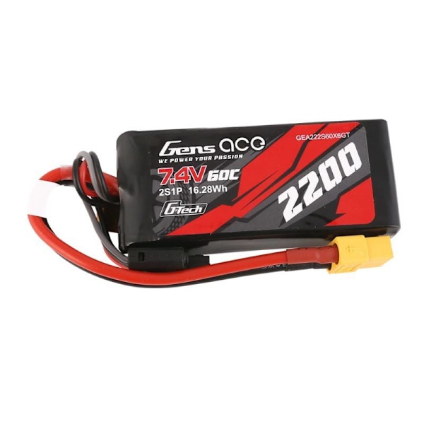 GensAce G-Tech LiPo 2200mAh 7,4V 60C 2S1P XT60-batteri
