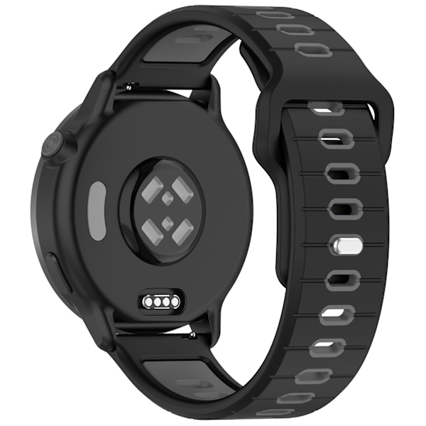 Silikoniranneke Garmin Vivoactive 6 -kellolle Musta + harmaa