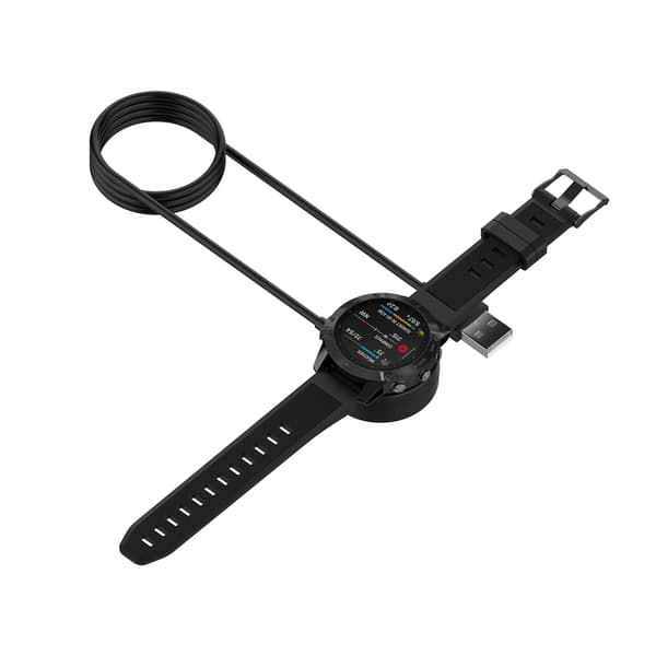 USB-A-laturi Garmin Fenix 8/7/6/5 -älykellolle, 1m