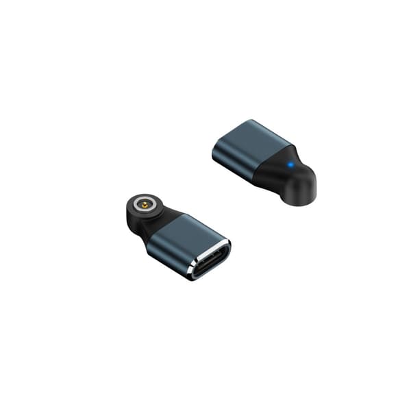 Magnetisk laddningsadapter för smart ring, N52-magnet, kortslutningsskydd, aluminiumlegering, 2-pack för NFC-ring Blue Blue