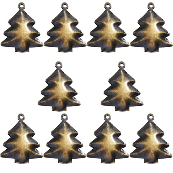 DIY Retro Bells - Stora 38x46mm Julgransklockor (10-pack)