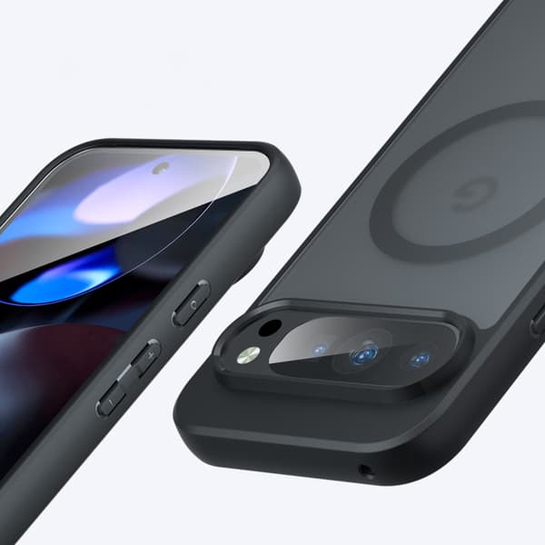 Mobilskal QiJia Mörkgrå Matt Magnetiskt Kompatibelt med Google Pixel 9ProXL Precisionshål Model 5
