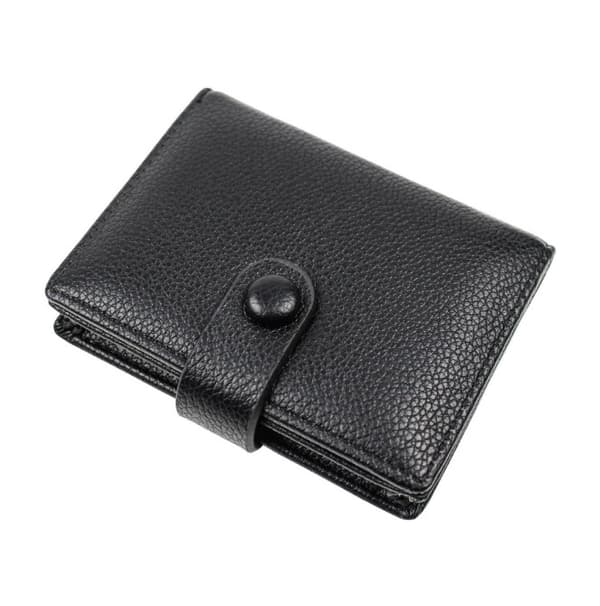 Ny visitkortholder, multifunktionel kortholder i PU-læder Black Black