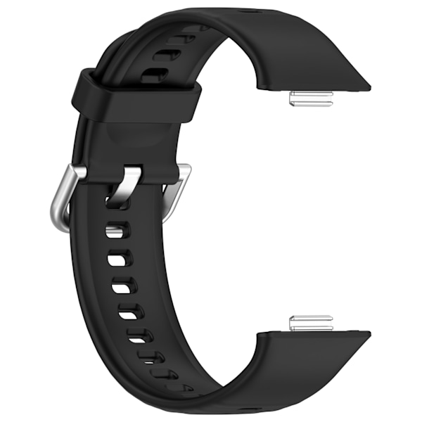 Silikonarmband för Huawei Fit 4 - Ljusrosa, Silverspänne Svart