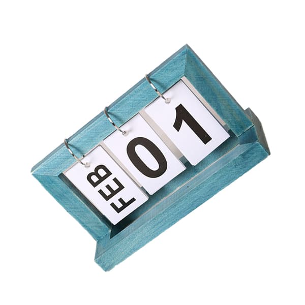 Minimalistisk träkalender i evighet Blue Blue