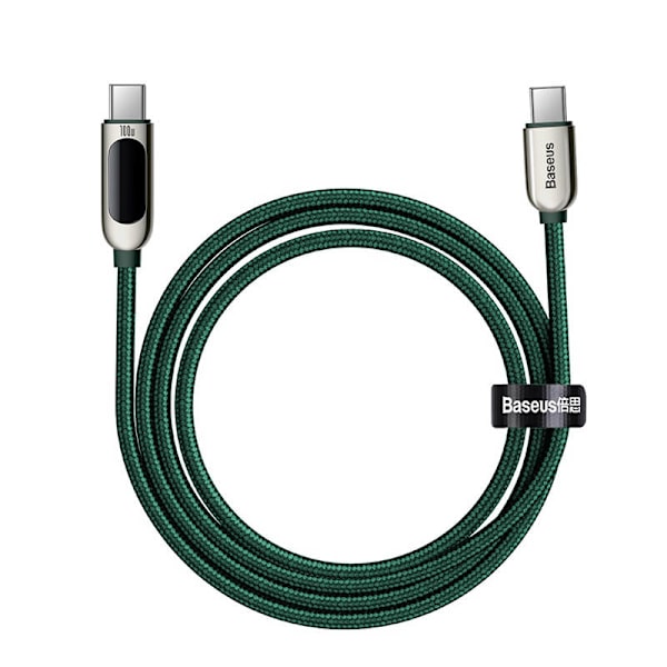 Kabel USB-C till USB-C Baseus Display, 100W, 2m (grön)