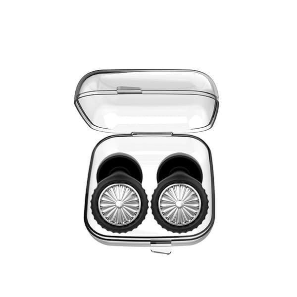 Støjdæmpende ørepropper i silikone for komfortabel og rolig søvn Black + Silver Black + Silver