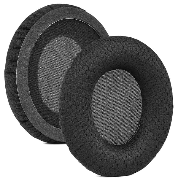 Fodboldmesh memoryskum ørepuder kompatible med KRK KNS6400 og KNS8400 - 2-pak erstatningspuder til studiemonitor