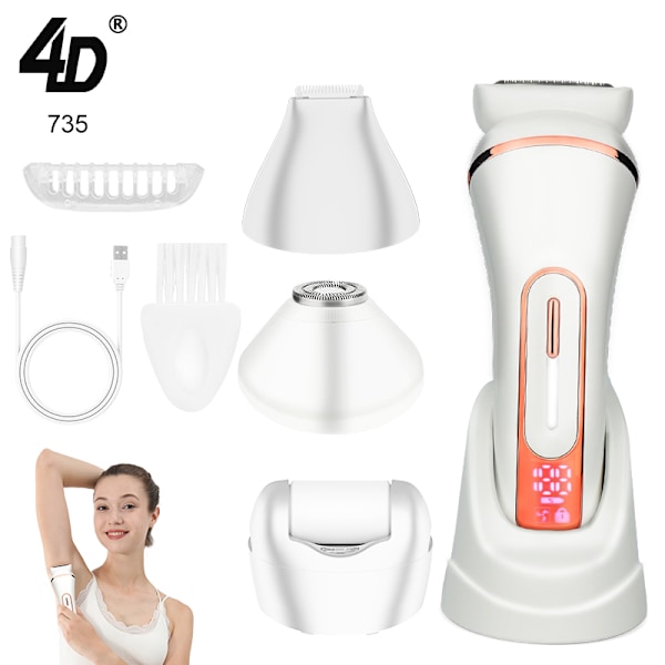 4-i-1 elektrisk ladyshaver-sæt 735