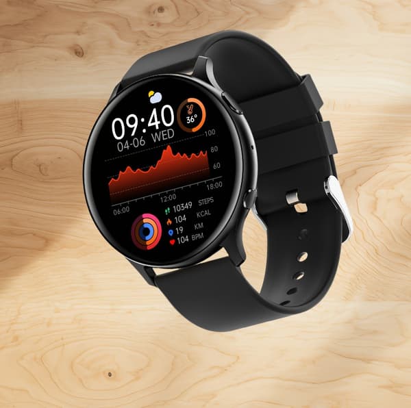 Smartwatch: Bluetooth-opkald og sundhedsovervågning Black Black