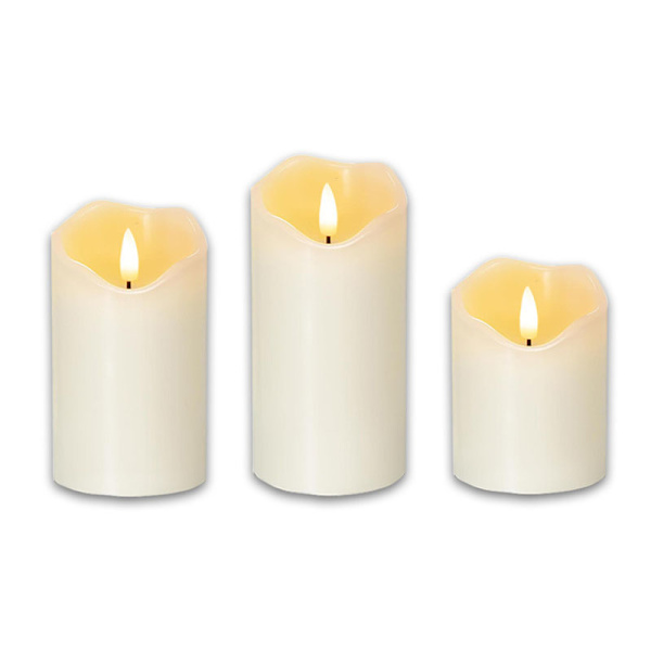 LED elektroniska ljusset (3-pack, fjärrkontroll)