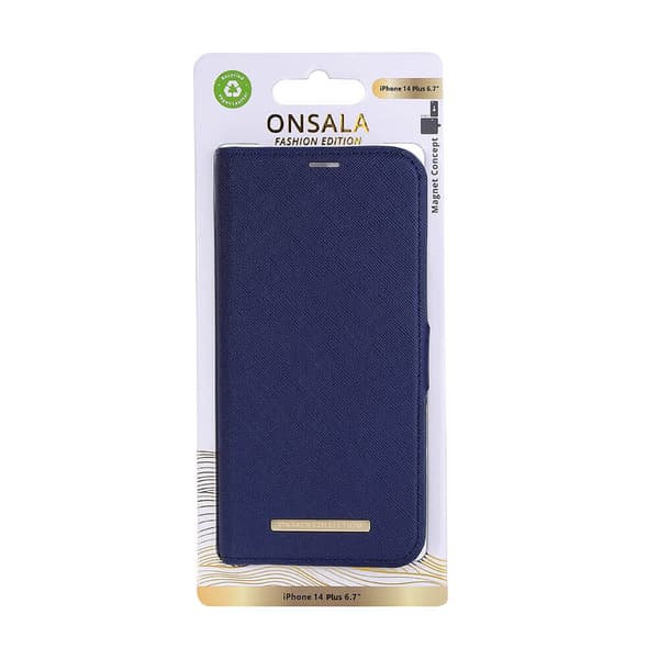 Mobilfodral Eco 2 Kortfack Navy Blue - iPhone 14 Plus