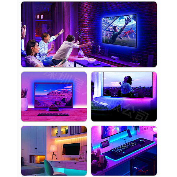 5M RGB LED-nauhasarja 20-näppäimisellä musiikkikaukosäätimellä