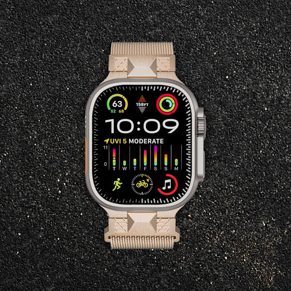 Rustfrit stålurrem til Apple Watch 42/44/45/49 mm Rose guld