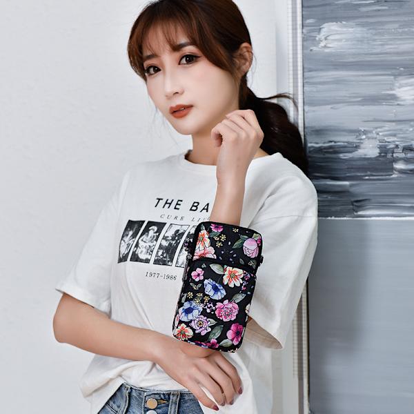 Alsidig Mini Crossbody Telefon Taske Sort