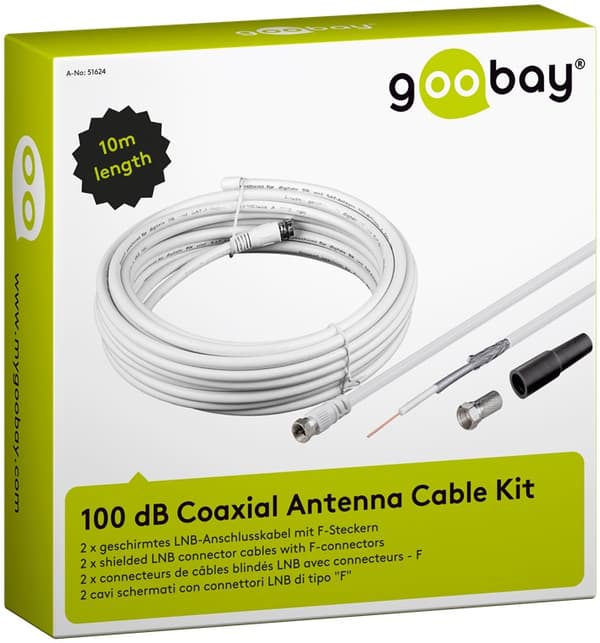 100 dB koaxialantennkabeluppsättning