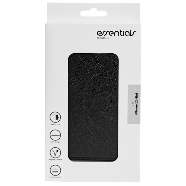 iPhone 12 mini PU wallet, 3 cards, Black