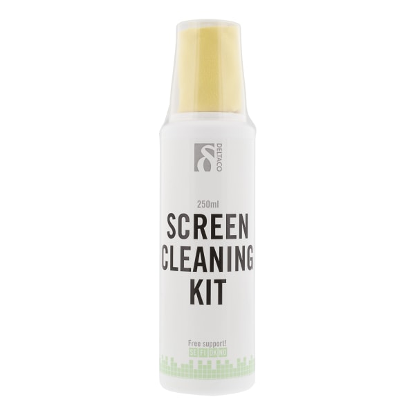 Screen cleaning kit 250ml all monitors microfiber nonalcohol