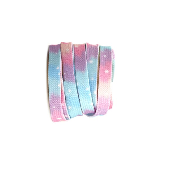 Litteät kengännauhat Tie-Dye printillä, 2 paria Monivärinen 2