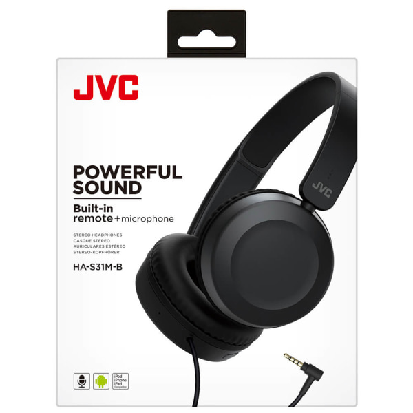 JVC Hörlur HAS31 On-Ear Svart