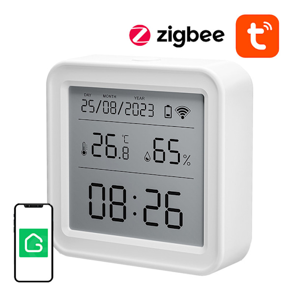Zigbee Gosund ST17 LCD smart temperatur- og fugtighedssensor Tuya