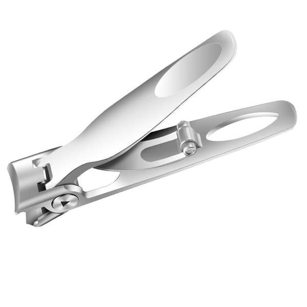 Nagelklippare med stor öppning, silver med pärlemorfodral, 0,3