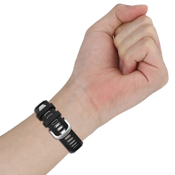 Stilfuld silikonerem til Huawei Watch D2 Black+Grey Black+Grey